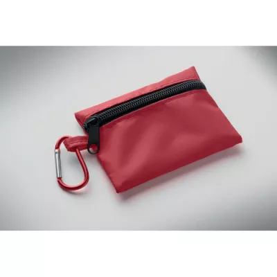 Apteczka kompaktowa w etui z RPET CAREONE - Czerwony (MO2819-05)