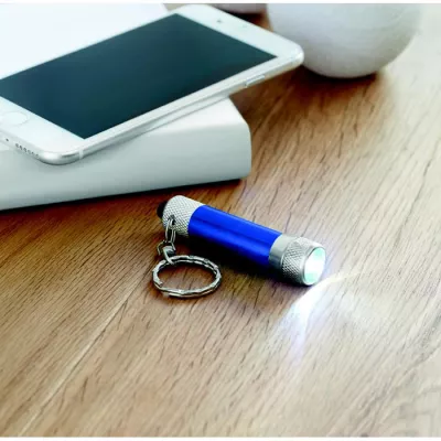 Brelok latarka LED aluminiowy ARIZO - Niebieski (MO8622-04)