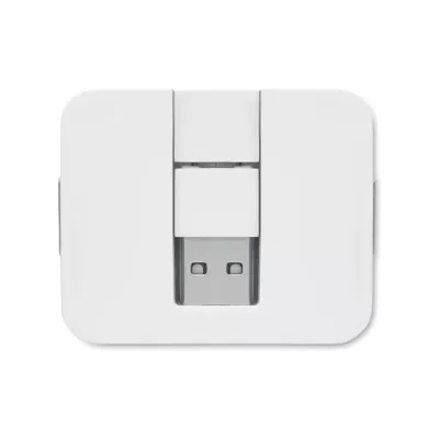 Hub USB 4-portowy z USB-C SQUARE-C - Bialy (MO2254-06)