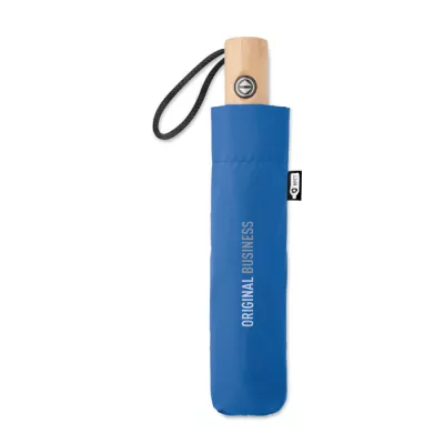 Parasol składany automatyczny 23" z RPET LEEDS - Niebieski (MO6265-37)