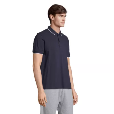 Koszulka polo unisex z prążkiem Sol's PALERMO - Francuski Granatowy/biały (S04769-FW)