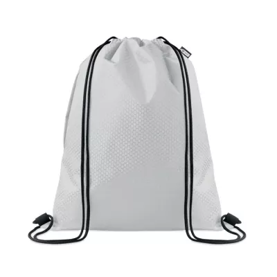 Worek ze sznurkiem z RPET z kieszenią 4,5 l DAYKIT - Bialy (MO2920-06)
