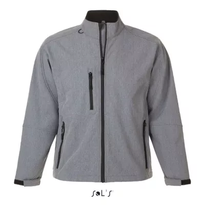 Softshell męski 3-warstwowy 340 g/m² Sol's RELAX - Szary Melanż (S46600-GM)