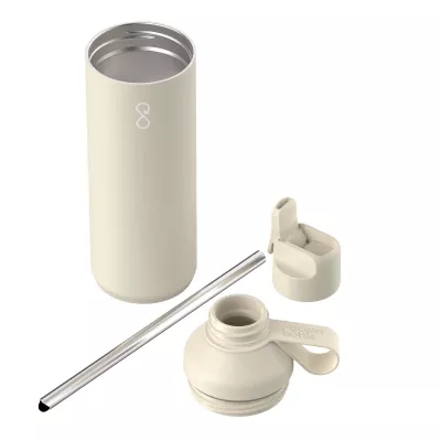 Bidon Ocean Bottle Peak GO 710 ml z recyklingowanej stali nierdzewnej - Sandstone (10094006)
