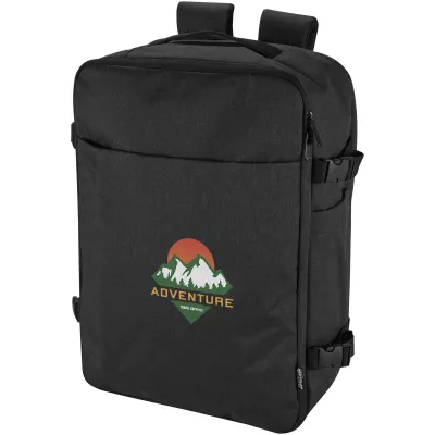 Libra plecak na laptopa o przekątnej 17 cali o pojemności 25 l wykonany z materiałów z recyclingu z certyfikatem GRS - Heather Charcoal (13011184)