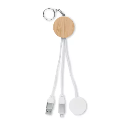 Kabel do ładowania 4 w 1 z ładowarką zegarka BULE - Bialy (MO2451-06)