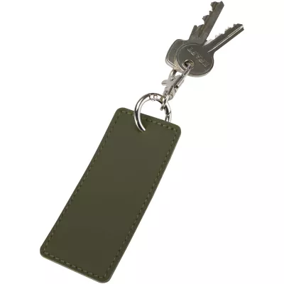 Resi Plus brelok z prostokątną zawieszką z recyklingowanego materiału z certyfikatem GRS - Leśny zielony (13014164)