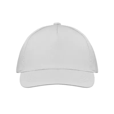 Czapka z daszkiem 5-panelowa z bawełny 160 g/m² BUZZ - Bialy (MO1447-06)