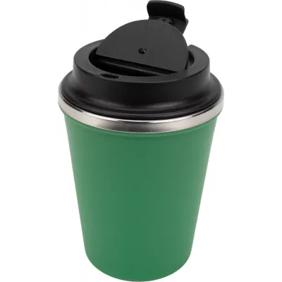 Kubek termiczny 350 ml z powłoką z recyklingu METODY - zielony (8496209)