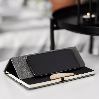 Zestaw notes z długopisem Fold - szary (R64209.21.O)