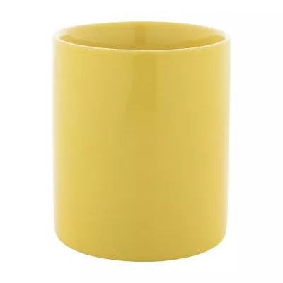 Kolomu kolorowy ceramiczny kubek - żółty (AP800117-02)