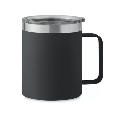 Kubek termiczny ze stali z recyklingu 300 ml INARI - Czarny (MO6934-03)