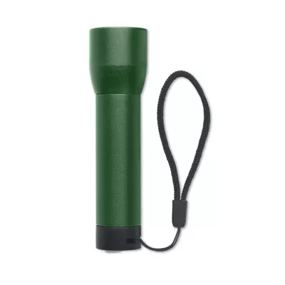 Latarka z aluminium z recyklingu z zoomem LUMEZO - Ciemnozielony (MO2991-60)