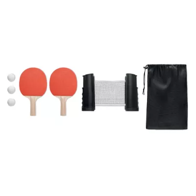 Zestaw do tenisa stołowego z siatką PING PONG - Czarny (MO6517-03)