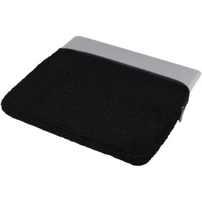 Bear 13-calowe etui sherpa na laptopa z recyklingu z certyfikatem GRS, o pojemności 2 l - Czarny (12077590)