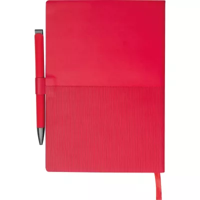 Notes A5 w linie z długopisem MERSIN - czerwony (562005)