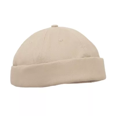 Czapka docker ze szczotkowanej bawełny 260 g/m² DOCK - Bezowy (MO2923-13)