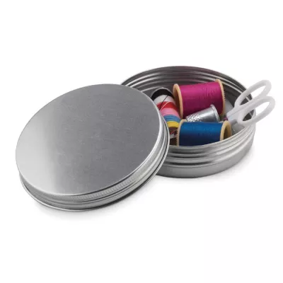 Zestaw do szycia w aluminiowej puszce CUCIRE - Srebrny Mat (MO8977-16)