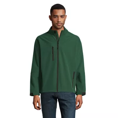 Softshell męski 3-warstwowy 340 g/m² Sol's RELAX - Ciemno-Zielony (S46600-BO)