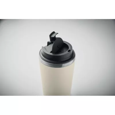 Kubek dwuścienny z powłoką ceramiczną 350 ml BLERM - Bezowy (MO2572-13)