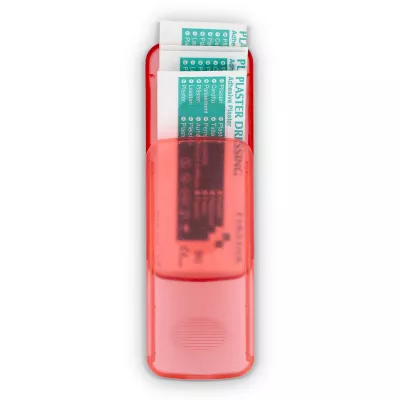 Pudełko z 5 plastrami z polietylenu (56 × 18 mm) - czerwony (LT90320-N0021)