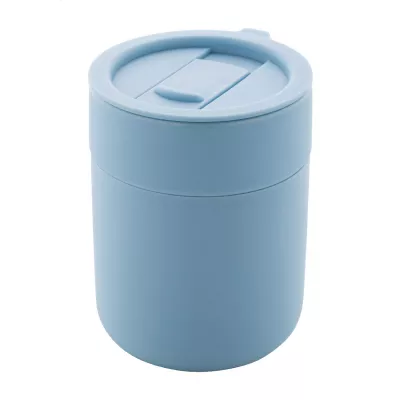 Ceramiczny kubek podróżny pokryty silikonem Liberica 300 ml - jasnoniebieski (AP800549-06V)