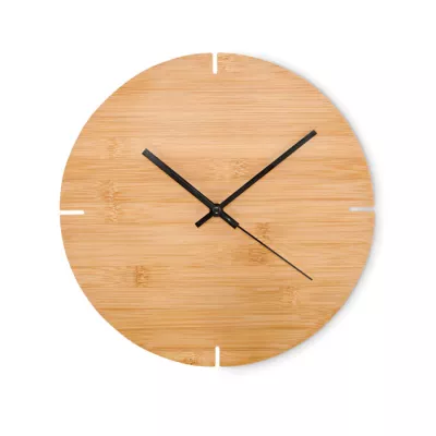Zegar ścienny bambusowy Ø 30 cm ESFERE - Drewna (MO6792-40)