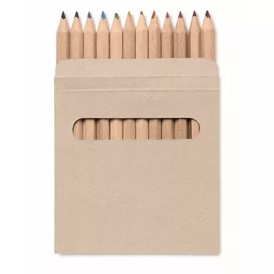 Kredki ołówkowe 12 szt. w kartoniku ARCOLOR - Brazowy (IT1047-01)