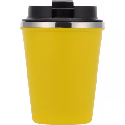Kubek termiczny 350 ml z powłoką z recyklingu METODY - żółty (8496208)