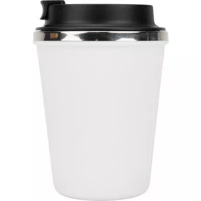 Kubek termiczny 350 ml z powłoką z recyklingu METODY - biały (8496206)