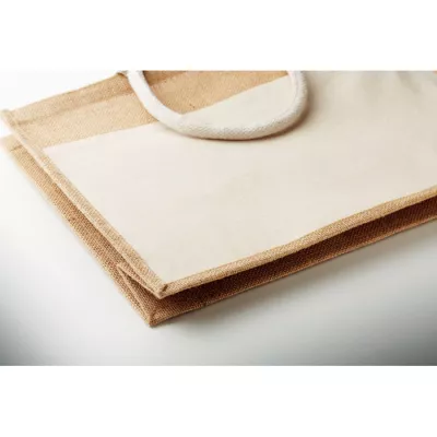 Torba z juty i płótna z kieszenią 280 g/m² BAGA - Bezowy (MO2858-13)
