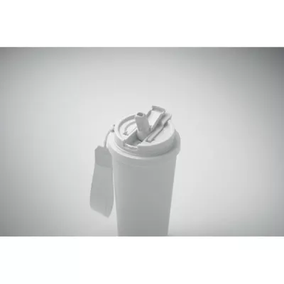 Kubek termiczny 2 w 1 ze stali 500 ml TOPAZ LARGE - Bialy (MO2662-06)