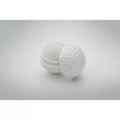 Balsam do ust SPF10 w kształcie piłki golfowej GOLF - Bialy (MO2215-06)