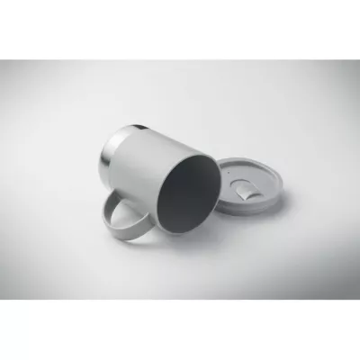 Kubek z PP z przesuwaną pokrywką 300 ml BEAKER - Szary (MO2772-07)