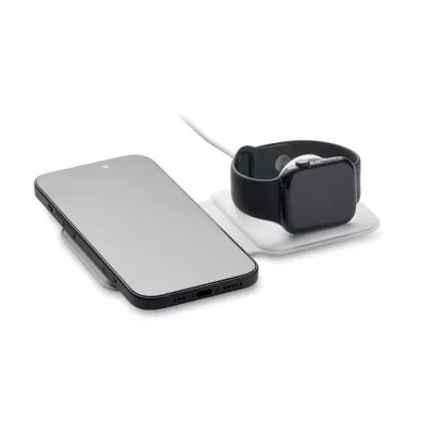 Stacja ładująca 2 w 1 składana 15W FLIP - Bialy (MO2445-06)