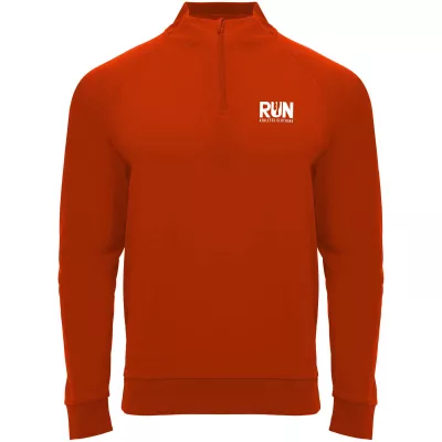Epiro bluza unisex z długim rękawem i zamkiem błyskawicznym 1/4 200 g/m² - Czerwony (R1115-RED)