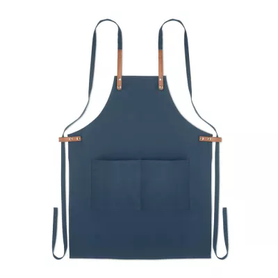 Fartuch z bawełny organicznej 340 g/m² NAGPUR COLOUR - Niebieski (MO6261-04)