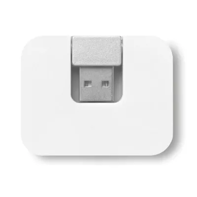 Hub USB 4-portowy z ABS SQUARE - Bialy (MO8930-06)