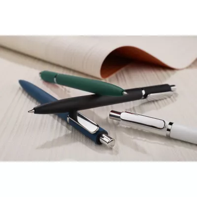 Długopis metalowy z powłoką typu soft touch ELMO - zielony (19084-05)