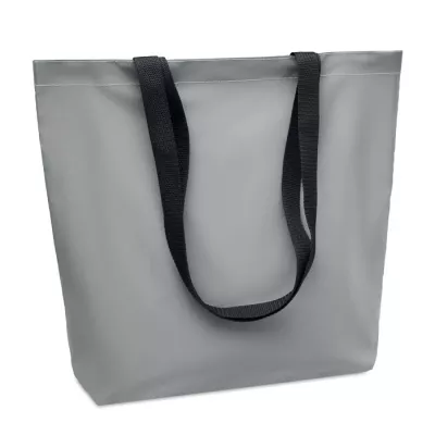 Torba na zakupy odblaskowa z poliestru VISI TOTE - Srebrny Mat (MO6302-16)