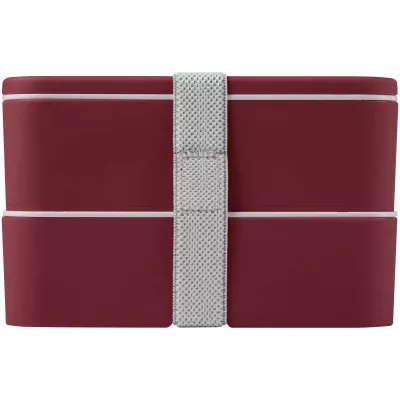MIYO POP dwupoziomowe pudełko śniadaniowe 700+700 ml - Bordo (21077922)