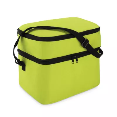 Torba termiczna z 2 przegrodami z poliestru 600D CASEY - Limonka (MO8949-48)