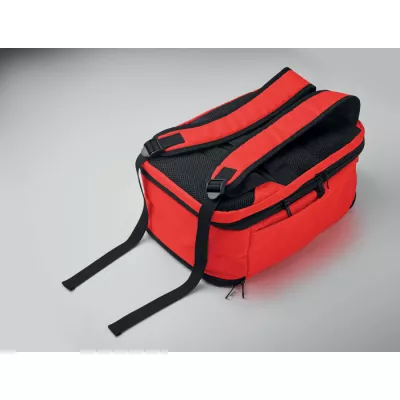 Plecak kabinowy z RPET na laptop 15" FLYSAFE - Czerwony (MO2840-05)