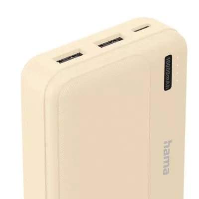 Power bank 10000 mAh Hama Power Pack Pocket - beżowy (VH082-20)