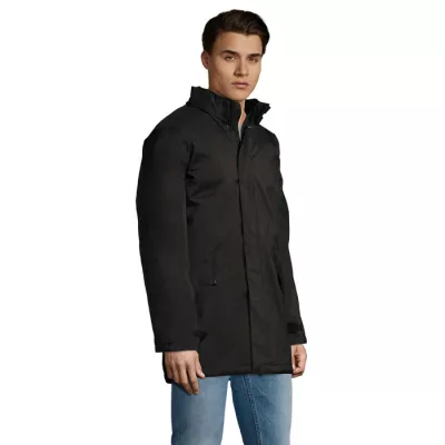 Kurtka unisex ocieplana z kapturem Sol's ROBYN - Czarny (S02109-BK)