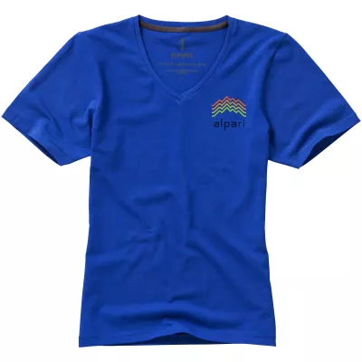 Damski T-shirt organiczny Kawartha z krótkim rękawem - Niebieski (38017-BLUE)