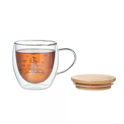 Kubek szklany dwuścienny 220 ml SIAN - Przezroczysty (CX1524-22)
