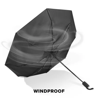Taman Pongee 21" Wiatroodporny parasol Automatycznie otwierany i zamykany - czarny (LT97117-N0002)