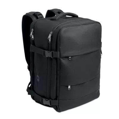Plecak kabinowy z RPET na laptop 15" FLYHIGH - Czarny (MO2784-03)