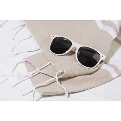 Tortuga ręcznik plażowy z recyklingowanej bawełny i torba ze ściągaczem - naturalny-a (AP800605-00)